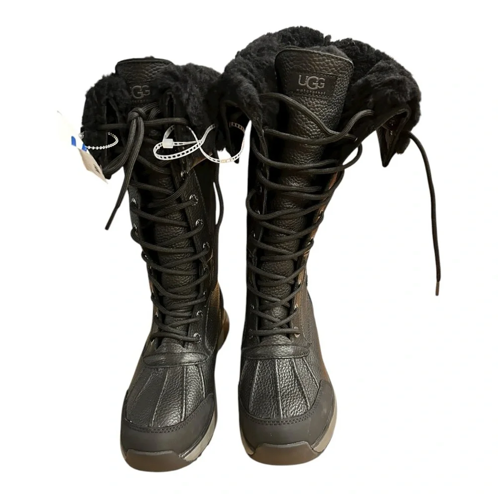 NWOT UGG ADIRONDACK III TALL BLACK WATERPROOF Boots 5.5